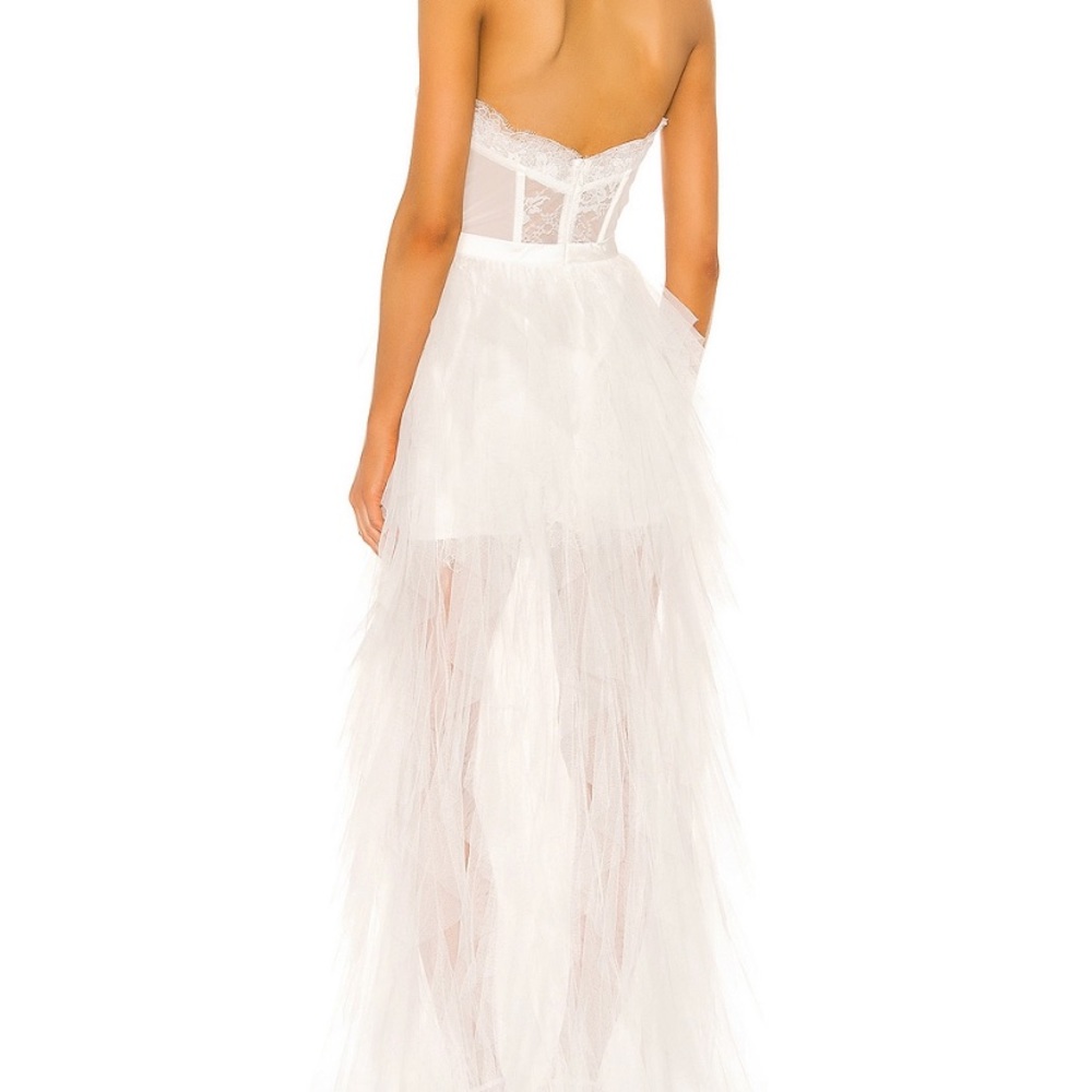 For Love & Lemons Bustier Gown in White, Size M - Picture 2 of 4